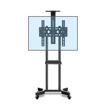 Imagem de Suporte universal de TV portátil para chão - Suporte móvel para TV com rodinhas - Suporte de TV portátil ajustável em altura, carrinho de TV para tela de 32-65 polegadas, com rodas de bloqueio, B1 (A1