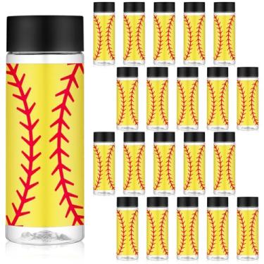 Imagem de Skylety 24 garrafas de plástico esportivas com tampas, garrafas de suco reutilizáveis de 382 g, recipiente de plástico a granel, garrafas sensoriais, suprimentos para festa de aniversário com tema