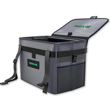 Imagem de DRIVE AUTO PRODUCTS Lixeira de Carro Drive Auto - Lixeira Dobrável e À Prova de Vazamentos com Alça Ajustável e 20 Sacos de Lixo - Acessórios para Carros e Caminhões para Homens e Mulheres - Cinza Com