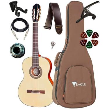 Imagem de Violão Eletroacústico Eagle Dh69 Com Bag, Suporte Ibox SPF E Acessórios (NT)