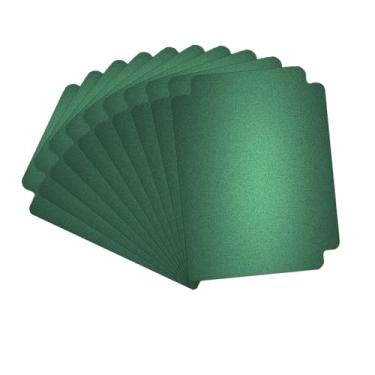 Imagem de Esquirla 10x divisores de cartão comercial com abas divisores de página de cartão padrão à prova d'água separador de cartão de jogo para cartão de jogos, Verde