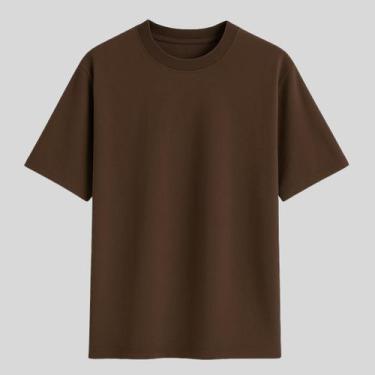 Imagem de Camiseta Oversized Masculina Gola Alta 100% Algodão Street - Evo Urban