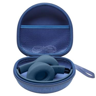 Imagem de Capa de fone de ouvido compatível com fones de ouvido dobráveis sem fio Beats, JBL, JLab, Skullcandy, BERIBES, TOZO, KVIDIO, Picun, Soundcore Q20i/Q20/Q30, capa azul para transporte de viagem