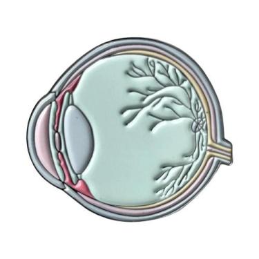 Imagem de Broche Esmaltado de Anatomia Renal - Joia Médica para Médicos e Enferm