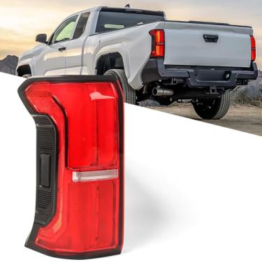 Imagem de Huray Conjunto de luz traseira de LED esquerdo completo adequado para Toyota Tacoma 2024 2025, lanterna traseira LH com interruptor de porta traseira, estilo original, lâmpada de freio traseira sem