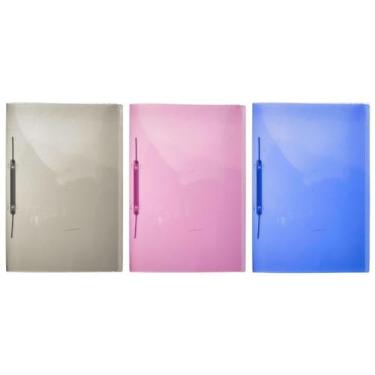 Imagem de Pasta Grampo Trilho Plástica Oficio Cristal - Colorida ACP Classificad