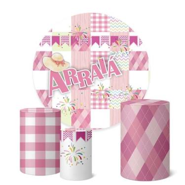 Imagem de Trio Capas Cilindro + Painel Redondo 1,50m Festa Junina - Fadrix, K1FJ