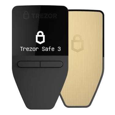 Imagem de Trezor Safe 3 - Carteira de hardware de criptografia protegida por senha e elemento seguro - Compre, armazene, gerencie ativos digitais de forma simples e segura (ouro solar)