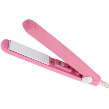 Imagem de Mini Chapinha Rosa Super Pequena 17cm Bivolt De Bolsa 180ºc