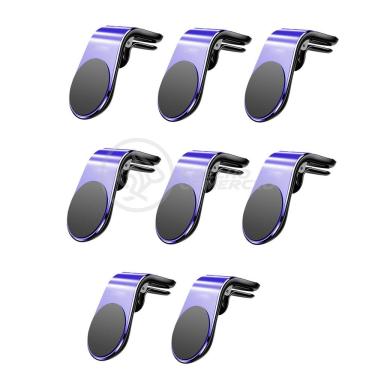 Imagem de Kit 8 Suporte Adaptador Universal De Carro Tipo L Azul