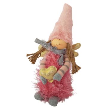 Imagem de Boneca Decorativa Anja Rosa Com Coração 29cm