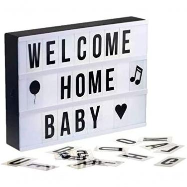 Imagem de Letreiro Quadro Luminária Led Light Box Painel Cinema A4 Letreiro