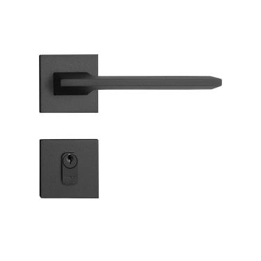 Imagem de Fechadura Sara Preta Roseta Quadrada 55mm Pado Externa