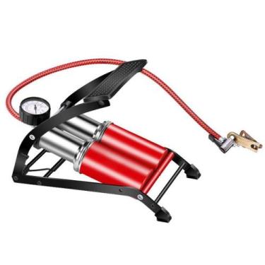 Imagem de Bomba De Ar Manual Bike Carro Bola Colchão Pedal Manometro - Yeet