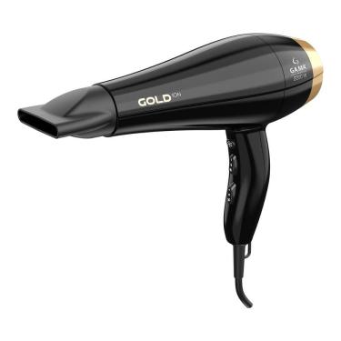 Imagem de Secador De Cabelo Italy Gold Ion 2200w Gama Preto E Dourado 220v