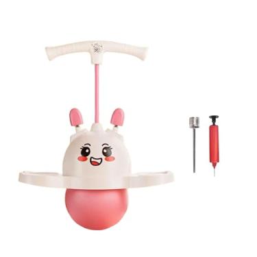 Imagem de Vaveren Pogo Jump Ball Brinquedo Esporte Equilíbrio Treinamento Forte Agarre Salto Brinquedo Exercício para Jardim de Infância Presentes Crianças Playground, Rosa