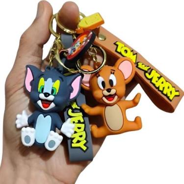 Imagem de Kit 2x Chaveiros 3d Tom E Jerry Personagem Desenho Chave Carro Bolsa