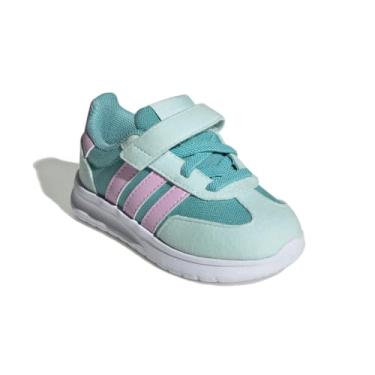 Imagem de adidas Tênis infantil masculino Run anos 70s 2.0 com cadarço elástico e alça, Mint Ton/Bliss Lilac/Halo Mint, 9.5 Toddler