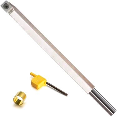 Imagem de Ferramenta de torno de carboneto S14 Ferramenta de torneamento de madeira feita de aço inoxidável com cortador de carboneto quadrado de 14 mm e chave de ponta estrela T20