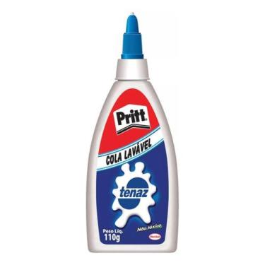 Imagem de Cola Branca Tenaz Pritt 110g Nao Toxica Escolar Lavavel Slim