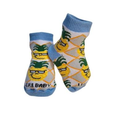 Imagem de Meia baby ant dvs azul c/ abacaxi 0-15 ref-01056056 - LEKE  MEIAS