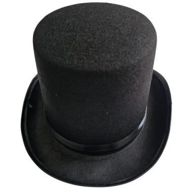 Imagem de Cartola Magico chápeu feltro preto adulto carnaval fantasia - sm decor