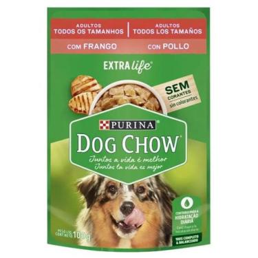 Imagem de Kit com 15 unidades - Ração úmida Dog Chow cães adultos frango sache 1