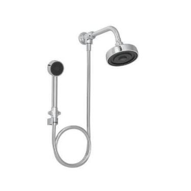 Imagem de Kit Chuveiro Acqua Plus Cromado C/ Desviador Flex E Ducha Manual - Dec