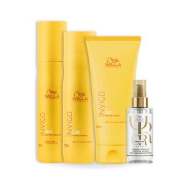 Imagem de Wella Sun Sh 250ml + Cond 200ml + Leave-in 150ml + Oleo Light 100ml - 