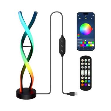 Imagem de Lâmpada De Mesa Espiral LED RGB Sincronização De Música Lâmpada De Cab