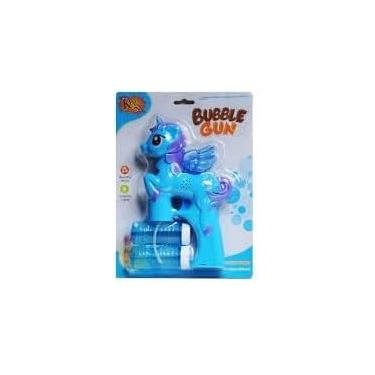 Imagem de Unicórnio Musical com Luzes LED, Máquina de Bolhas de Sabão Automática, Azul