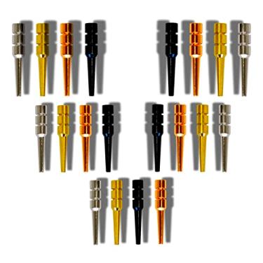 Imagem de LitoMagic Metal Cribbage Pegs for Cribbage Board Game. Work with Regular Peg Board 1/8 Hole Size Like Bicycle Board Games. Pack of 20 Crib pegs.