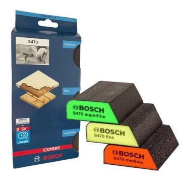 Imagem de 01 Kit De Esponjas Abrasivas Bosch S470 Expert Com 3 Unidades 2 608 90