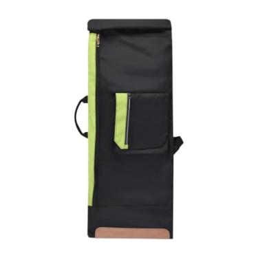 Imagem de oshhni Mochila de skate, bolsa de transporte de skate, portátil, grande capacidade, mochila de viagem para homens, mulheres, adultos, Verde