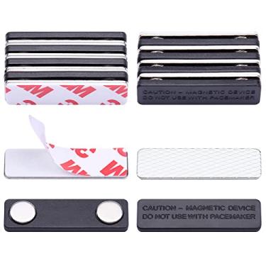 Imagem de crachás de nome, etiqueta de nome magnético Wisdompro para jaqueta, lapela ou camisa – sem furos em suas jaquetas ou camisas finas, 10 Pack (Name Tag)