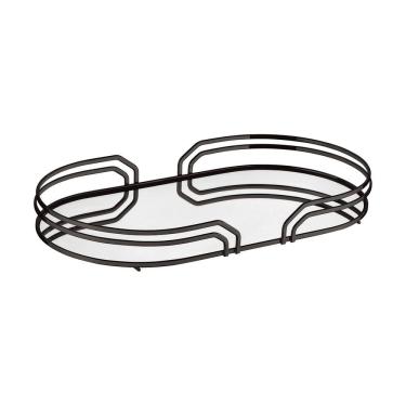 Imagem de Bandeja Hara Ayla Oval Base Espelhada 55 x 30,5 Cm