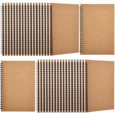 Imagem de Caderno espiral Epakh Unlined A5 100 páginas, pacote com 36, marrom
