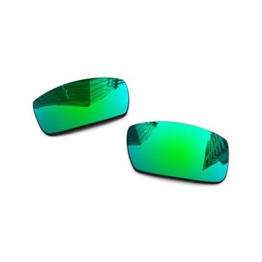 Imagem de Lentes de reposição polarizadas de 1,6 mm para óculos de sol Oakley Gascan OO9014, proteção UV, lente espelhada escura - Mais opções, Verde Jade - Espelhado polarizado, One Size
