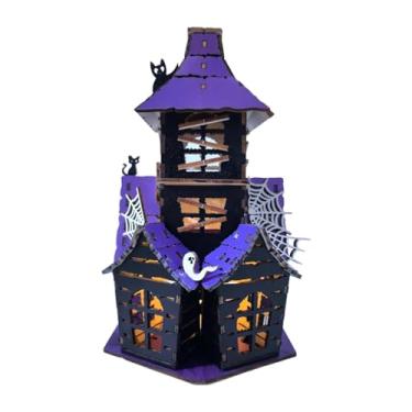 Imagem de Ｂｅｓｇａ Kit DIY de casa mal-assombrada de Halloween, castelo de madeira, presentes, enfeite de mesa, decoração de festa, centro de mesa, brinquedos de