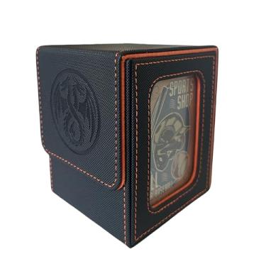 Imagem de Fexovirs Estojo de baralho premium com janela de exibição, caixa de deck com divisórias comporta mais de 100 mangas, caixa de armazenamento de cartas colecionáveis adequada para TCG/Commander/Magic