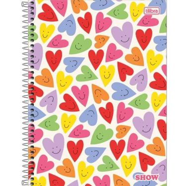 Imagem de Caderno Espiral Capa Dura Universitário 10 Matérias Show Feminino 160 Folhas Tilibra Estampa 1