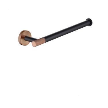 Imagem de Conjunto de banheiro em ouro rosa - ganchos para saboneteira e papel higiênico - ferragens para montagem em parede, porta-toalhas A