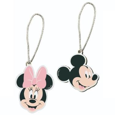 Imagem de Kit 4 Enfeites de Chá Revelação Mickey e Minnie MDF - Disney