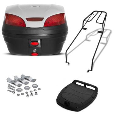 Imagem de Bau 30 Litros Pro Tork Smartbox 3 + Bagageiro Suzuki Yes, PRATA, Único