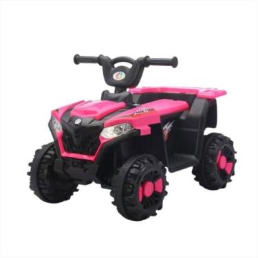 Imagem de Quadriciclo Infantil Rosa Carregador Bivolt Rádio Música USB - BANG TO
