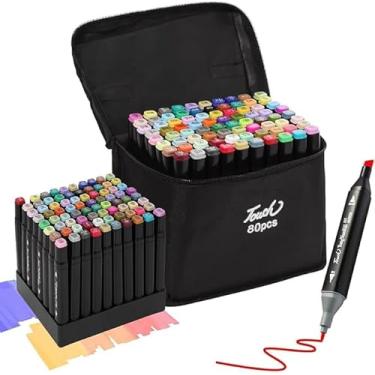 Imagem de Kit Marcadores Multiuso Premium 60 Peças Coloridas: Canetinhas Hidrográficas Laváveis para Escola, Material Escolar Essencial, Arte, Desenho e Criatividade Infantil.
