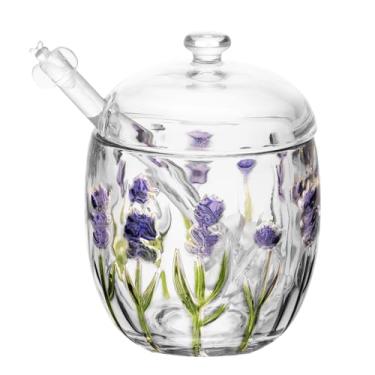 Imagem de LYOR - Meleira de Cristal com Pegador Lavanda Hand Painting 8,5cm x 11cm