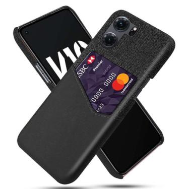 Imagem de Capa para OPPO K10 5G,Anti-deslizamento,Proteção contra quedas de 360°,Resistência à impressão digital,Tela e caso de couro PU com 1 slot de cartão atrás-Black