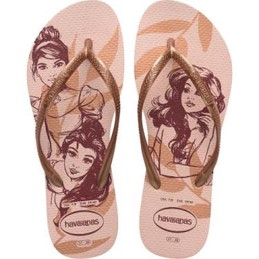 Imagem de Chinelo Havaianas Feminino SLIM Disney 39/40 Rosa Ballet PAR