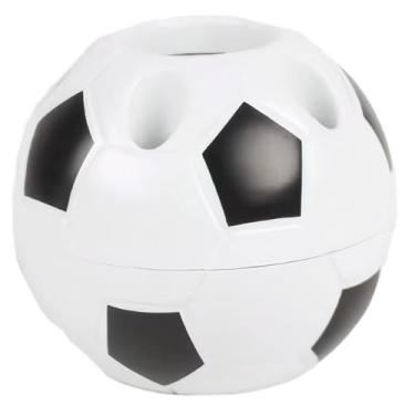 Imagem de Porta-lápis, porta-canetas de futebol de plástico criativo, em forma de futebol, multifuncional, organizador de mesa, decoração de mesa para crianças, para mesa